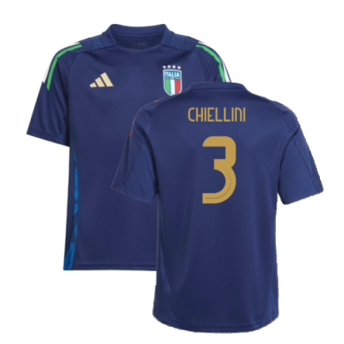 2024-2025 Italy Training Jersey (Navy) - Kids (CHIELLINI 3)