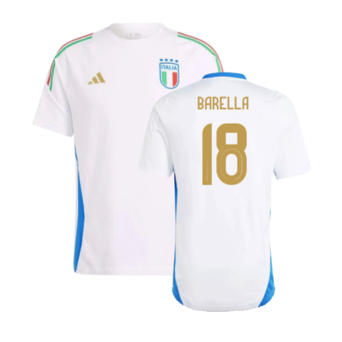 2024-2025 Italy Training Tee (White) (BARELLA 18)