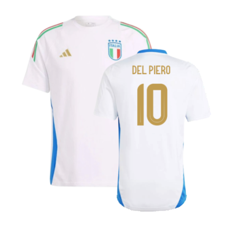 2024-2025 Italy Training Tee (White) (DEL PIERO 10)