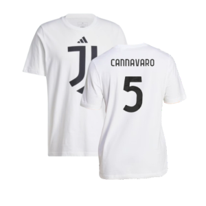 2024-2025 Juventus DNA Graphic Tee (White) (Cannavaro 5)