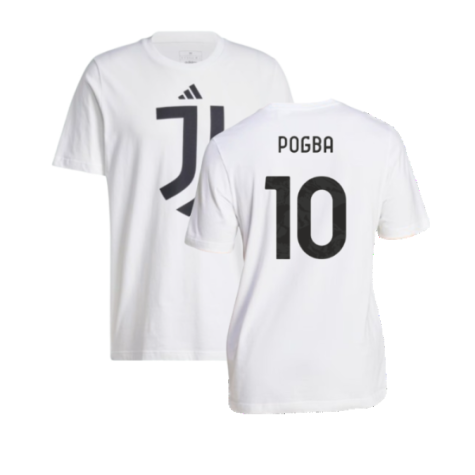 2024-2025 Juventus DNA Graphic Tee (White) (Pogba 10)