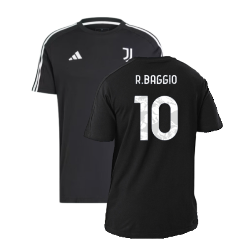 2024-2025 Juventus DNA Tee (Black) (R.Baggio 10)