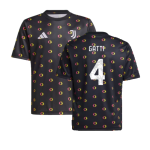 2024-2025 Juventus Pre-Match Shirt (Black) - Kids (Gatti 4)