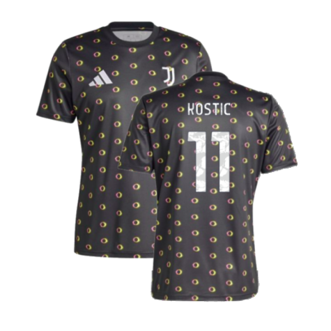 2024-2025 Juventus Pre-Match Shirt (Black) (Kostic 11)