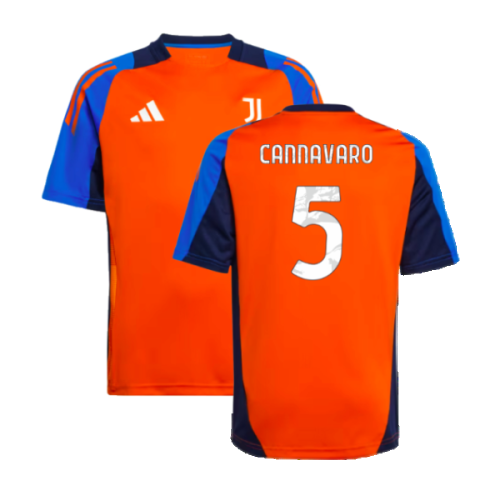 2024-2025 Juventus Training Jersey (Orange) - Kids (Cannavaro 5)