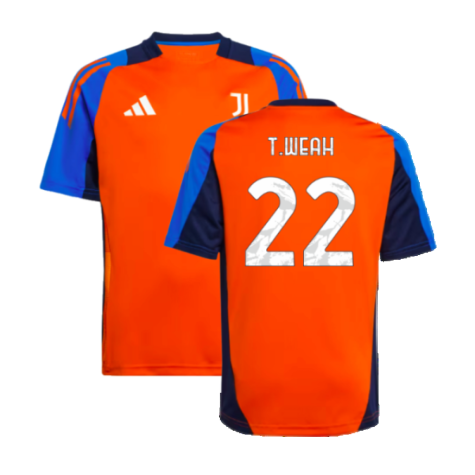 2024-2025 Juventus Training Jersey (Orange) - Kids (T.Weah 22)