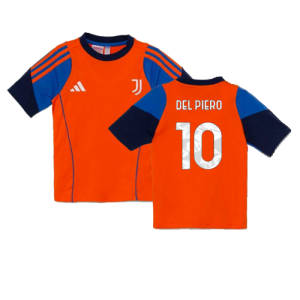 2024-2025 Juventus Training Tee (Orange) - Kids (Del Piero 10)