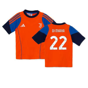 2024-2025 Juventus Training Tee (Orange) - Kids (Di Maria 22)