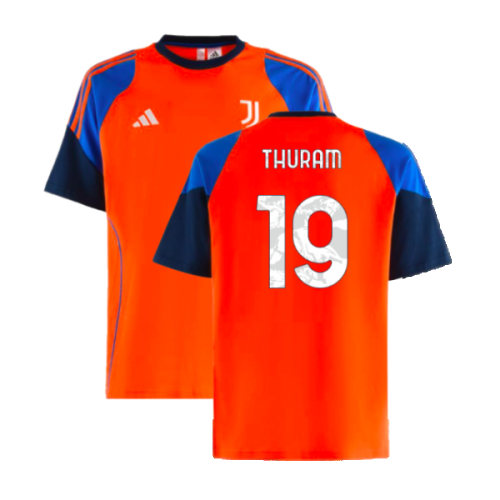 2024-2025 Juventus Training Tee (Orange) (Thuram 19)