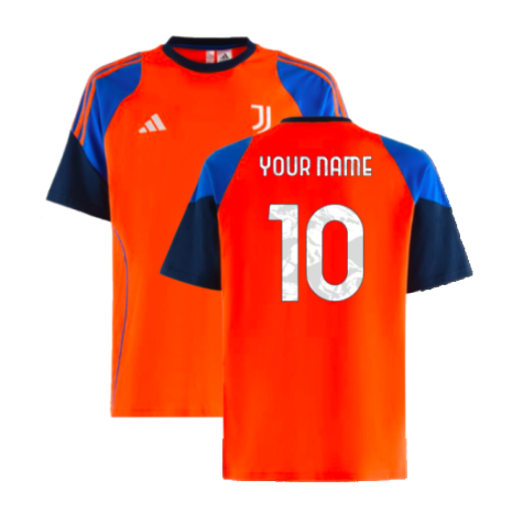 2024-2025 Juventus Training Tee (Orange) (Your Name)