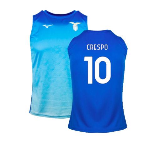 2024-2025 Lazio Graphic Sleeveless Training Shirt (Royal) (Crespo 10)