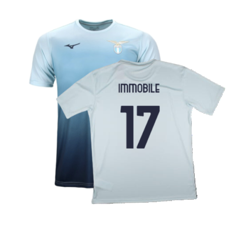 2024-2025 Lazio Graphic Training Shirt (ice Blue) (Immobile 17)