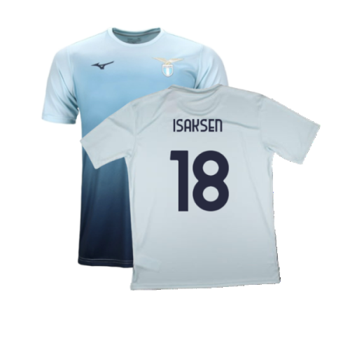 2024-2025 Lazio Graphic Training Shirt (ice Blue) (Isaksen 18)