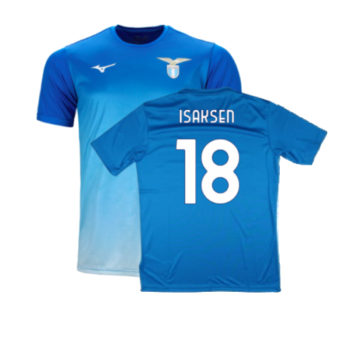 2024-2025 Lazio Graphic Training Shirt (Royal) (Isaksen 18)