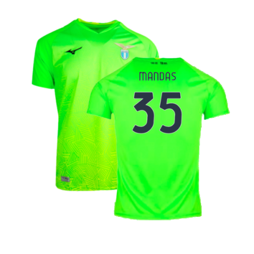 2024-2025 Lazio Home Goalkeeper Shirt (Green) - Kids (Mandas 35)