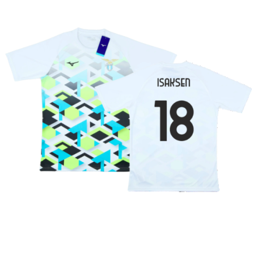 2024-2025 Lazio Pre-Match Jersey (White) (Isaksen 18)