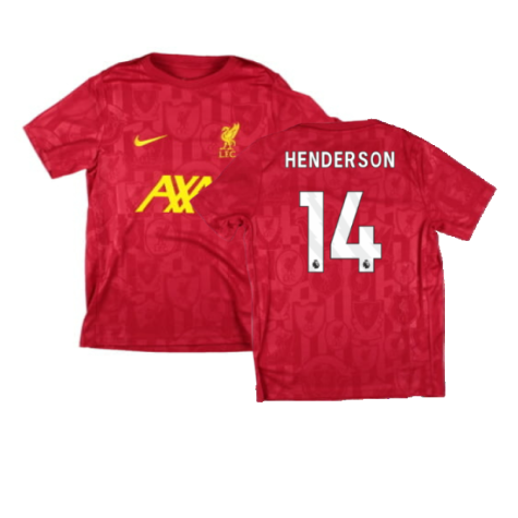 2024-2025 Liverpool Academy Pre-Match Shirt (Red) - Kids (Henderson 14)