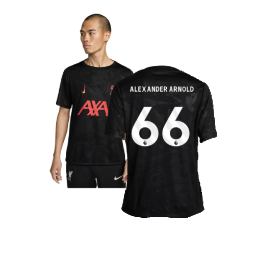 2024-2025 Liverpool Academy Pro Third Pre-Match Top (Black) (Alexander Arnold 66)