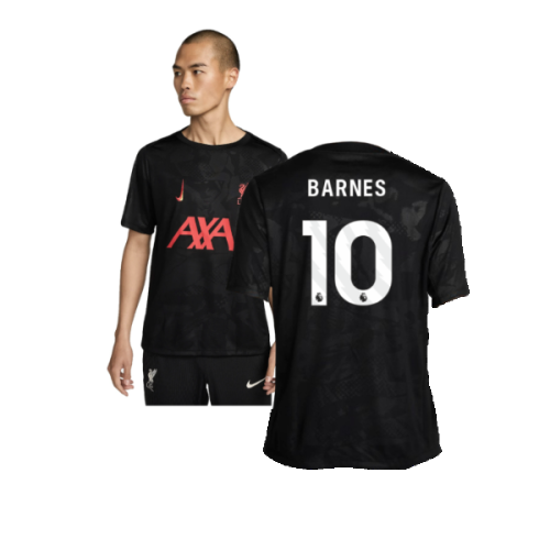 2024-2025 Liverpool Academy Pro Third Pre-Match Top (Black) (Barnes 10)