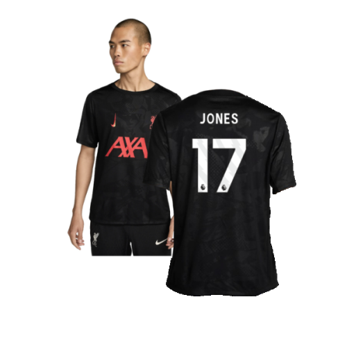 2024-2025 Liverpool Academy Pro Third Pre-Match Top (Black) (Jones 17)