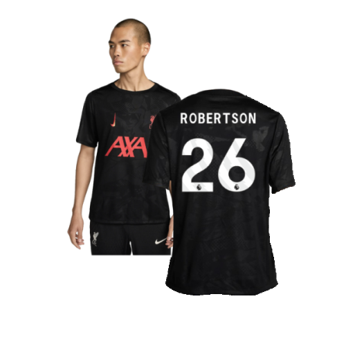 2024-2025 Liverpool Academy Pro Third Pre-Match Top (Black) (Robertson 26)