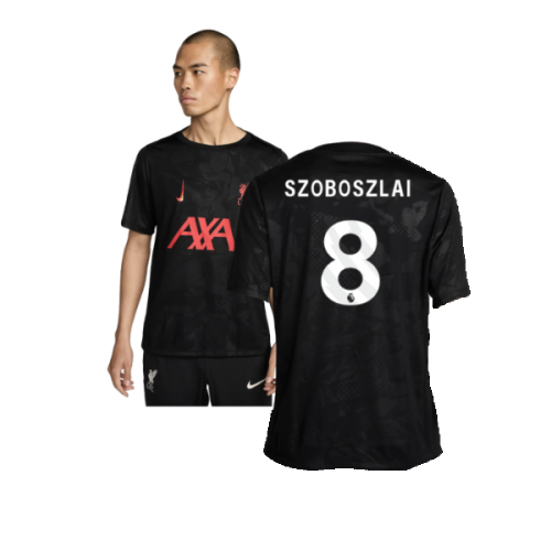 2024-2025 Liverpool Academy Pro Third Pre-Match Top (Black) (Szoboszlai 8)