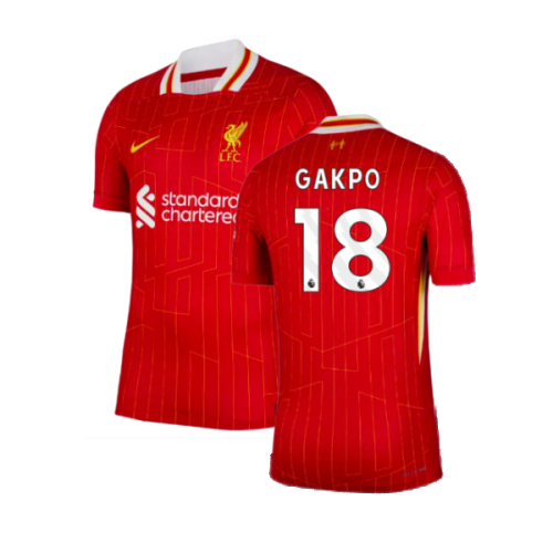 2024-2025 Liverpool Dri-Fit ADV Match Home Shirt (Gakpo 18)