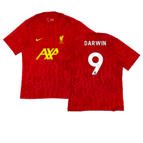 2024-2025 Liverpool Dri-Fit Pre-Match Shirt (Red) (Darwin 9)