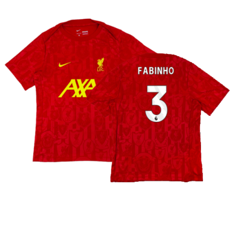 2024-2025 Liverpool Dri-Fit Pre-Match Shirt (Red) (Fabinho 3)