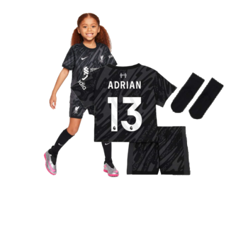 2024-2025 Liverpool Goalkeeper Mini Kit (Black) (Adrian 13)