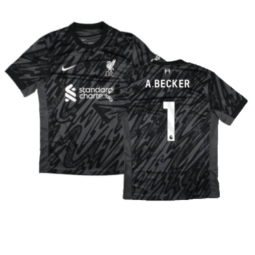 2024-2025 Liverpool Home Goalkeeper Shirt (Black) (A.Becker 1)