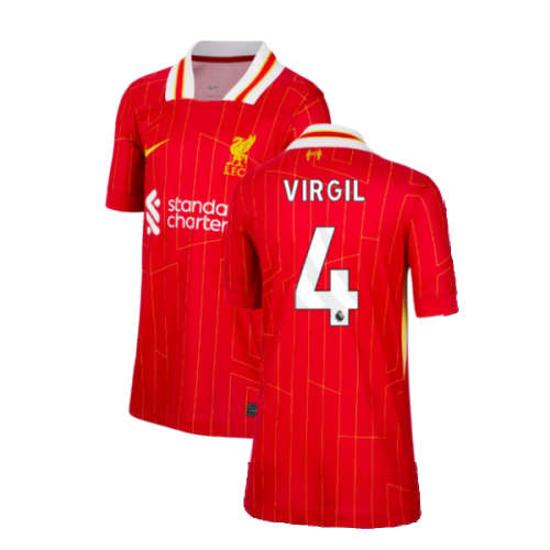 2024-2025 Liverpool Home Shirt (Kids) (Virgil 4)