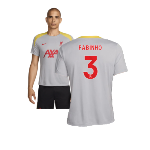 2024-2025 Liverpool Strike Third Shirt (Grey) (Fabinho 3)