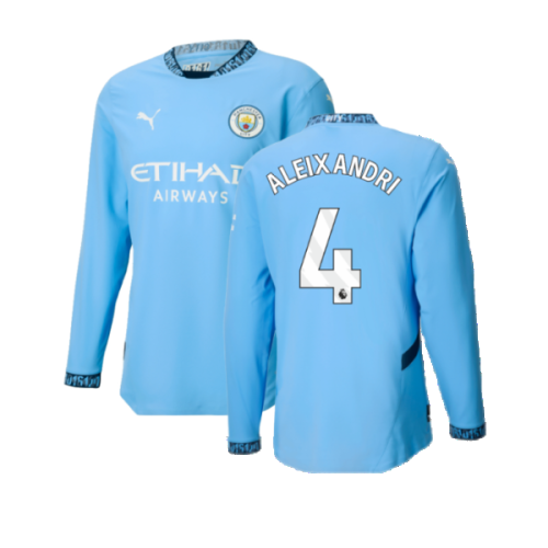 2024-2025 Man City Authentic Long Sleeve Home Shirt (Aleixandri 4)