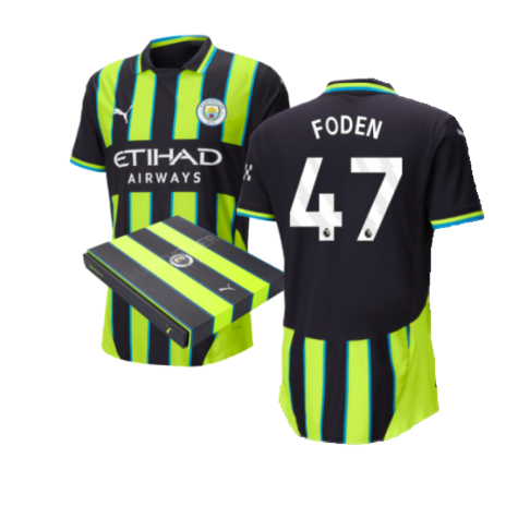 2024-2025 Man City Away Authentic Shirt w/packaging (Foden 47)