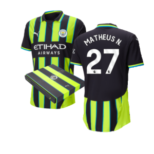 2024-2025 Man City Away Authentic Shirt w/packaging (Matheus N. 27)