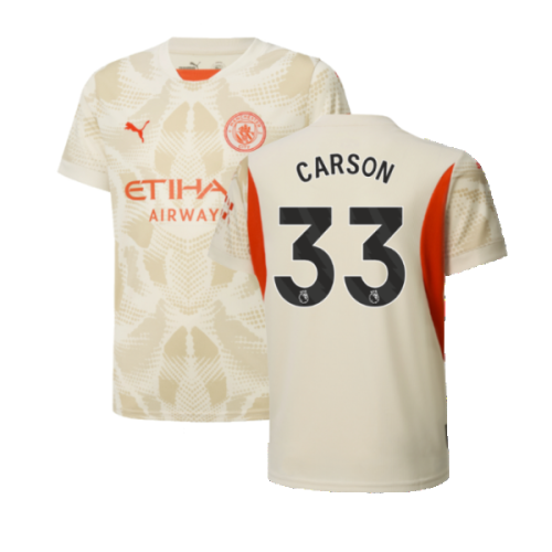 2024-2025 Man City Away Goalkeeper Shirt (Alpine Snow) - Kids (Carson 33)