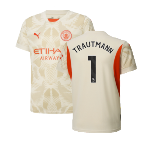 2024-2025 Man City Away Goalkeeper Shirt (Alpine Snow) - Kids (Trautmann 1)