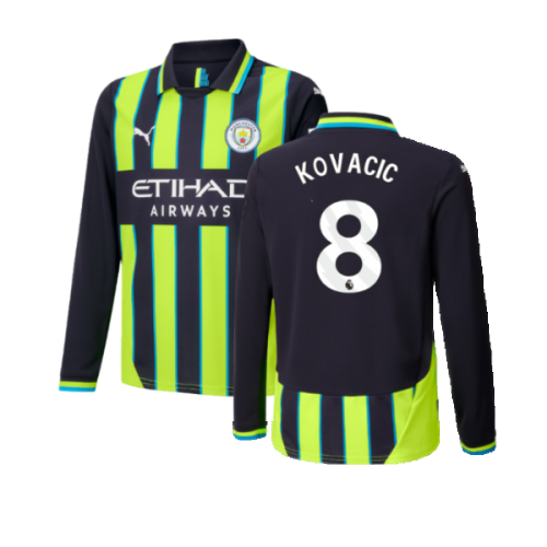 2024-2025 Man City Away Long Sleeve Shirt (Kids) (Kovacic 8)