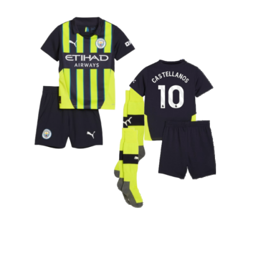 2024-2025 Man City Away Mini Kit (Castellanos 10)