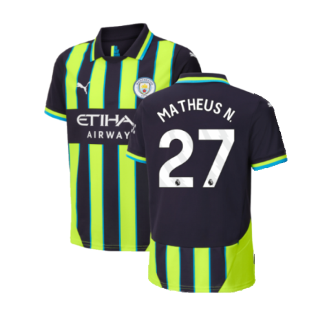 2024-2025 Man City Away Shirt (Kids) (Matheus N. 27)