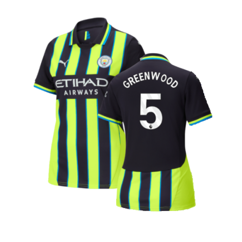 2024-2025 Man City Away Shirt (Womens) (Greenwood 5)