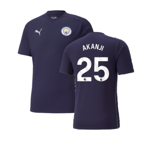 2024-2025 Man City Casuals Tee (Navy) (Akanji 25)