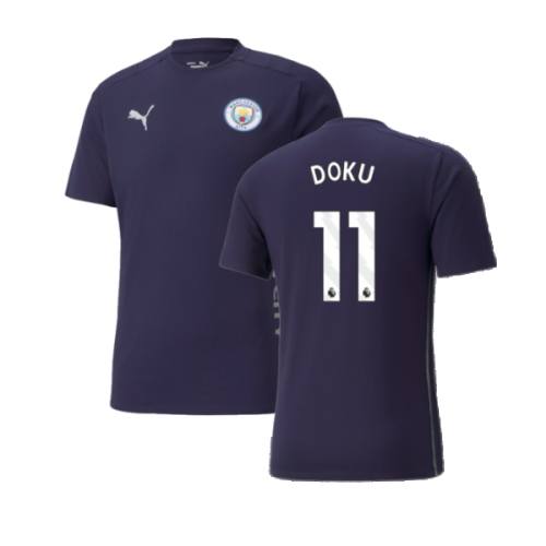 2024-2025 Man City Casuals Tee (Navy) (Doku 11)