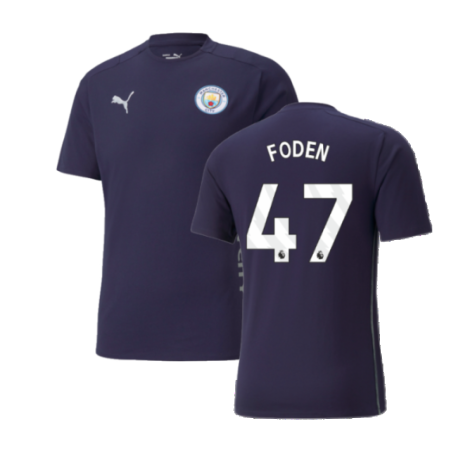 2024-2025 Man City Casuals Tee (Navy) (Foden 47)