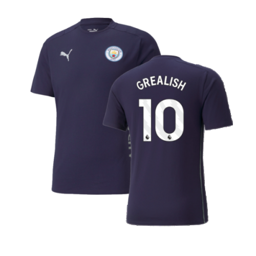 2024-2025 Man City Casuals Tee (Navy) (Grealish 10)