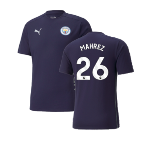 2024-2025 Man City Casuals Tee (Navy) (Mahrez 26)