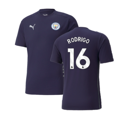 2024-2025 Man City Casuals Tee (Navy) (Rodrigo 16)