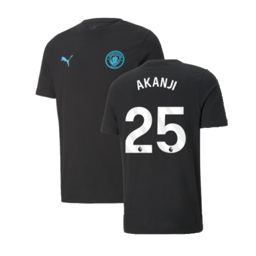 2024-2025 Man City ESS Tee (Black) (Akanji 25)