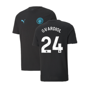 2024-2025 Man City ESS Tee (Black) (Gvardiol 24)